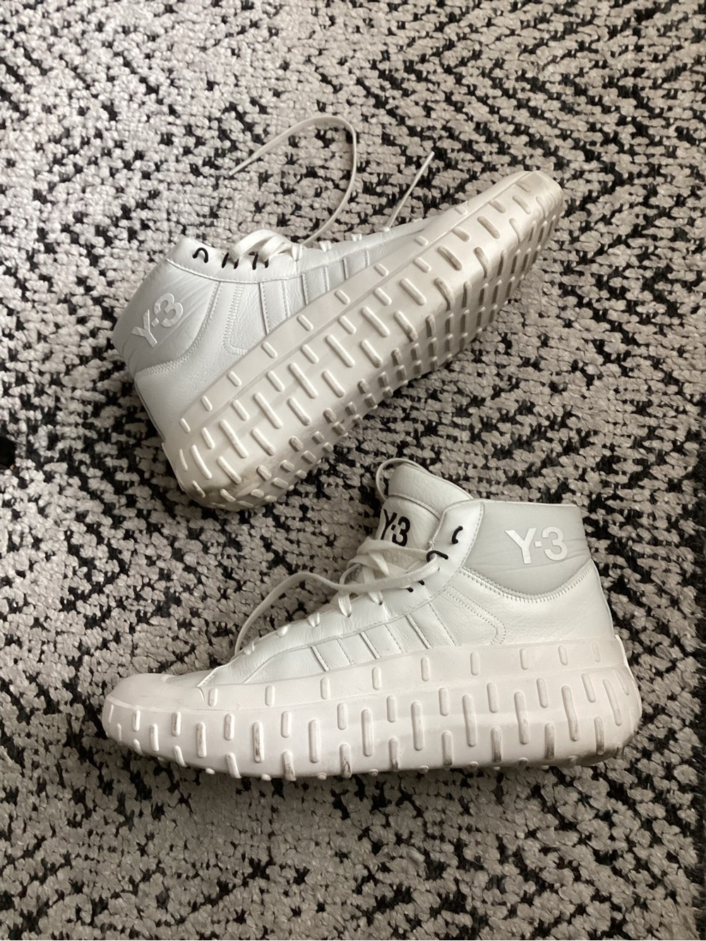Y-3 GR.1P Core White High-Top Sneakers